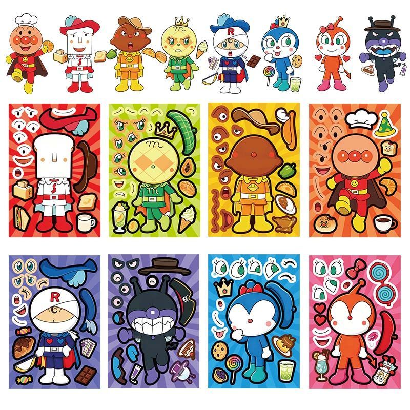 Cosplay Prop Diy - Pegatinas de collage de Anpanman, lindas