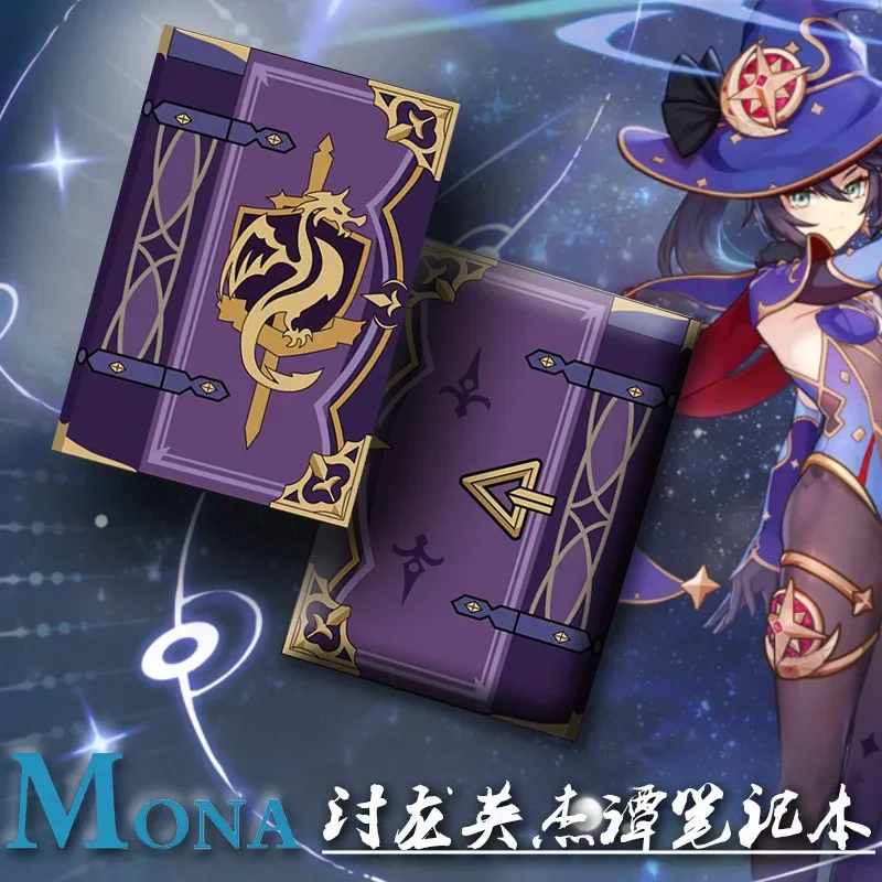 Genshin Impact-cuaderno Mona d - Cosplay Prop Book reseña y precio