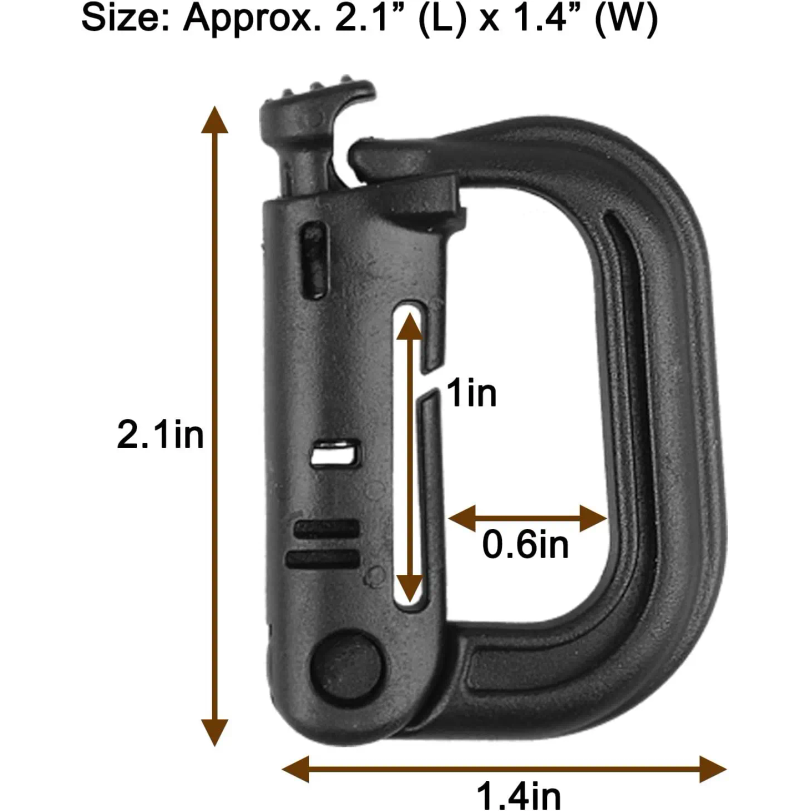 Mosquetón táctico de plástico  - D Ring Strap reseña y precio