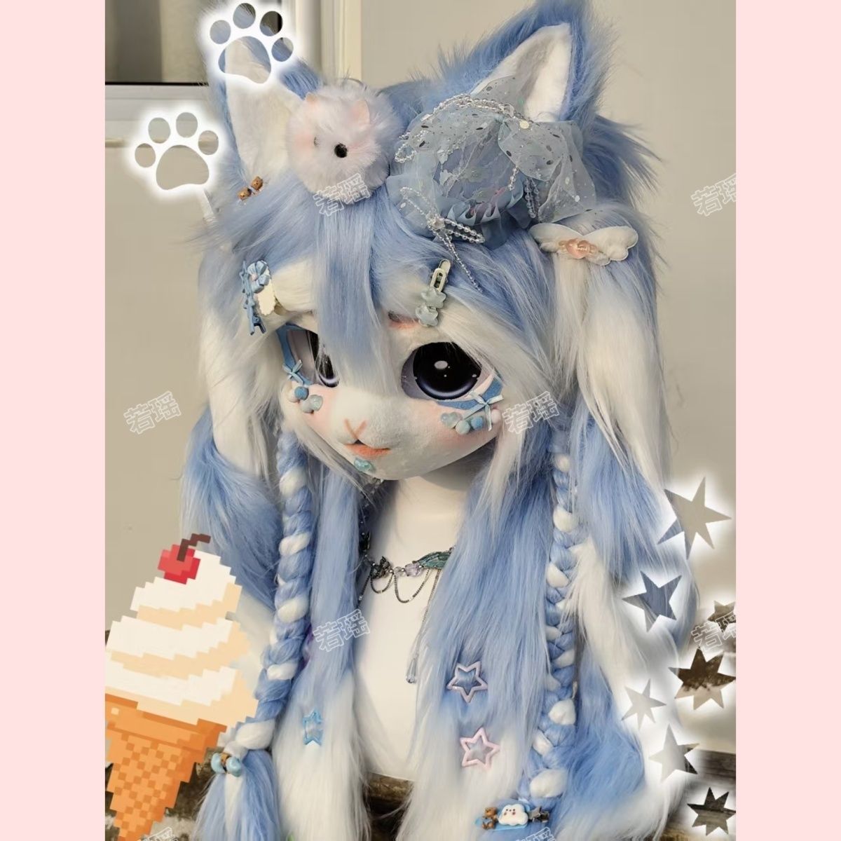 Máscara de Fursuit de Gato Kem - Cosplay Prop Designer reseña y precio